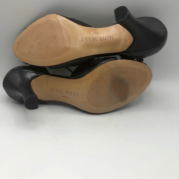Nine West Lorelles Leather Open Toe Heels Size 8.5M - Picture 5 of 7